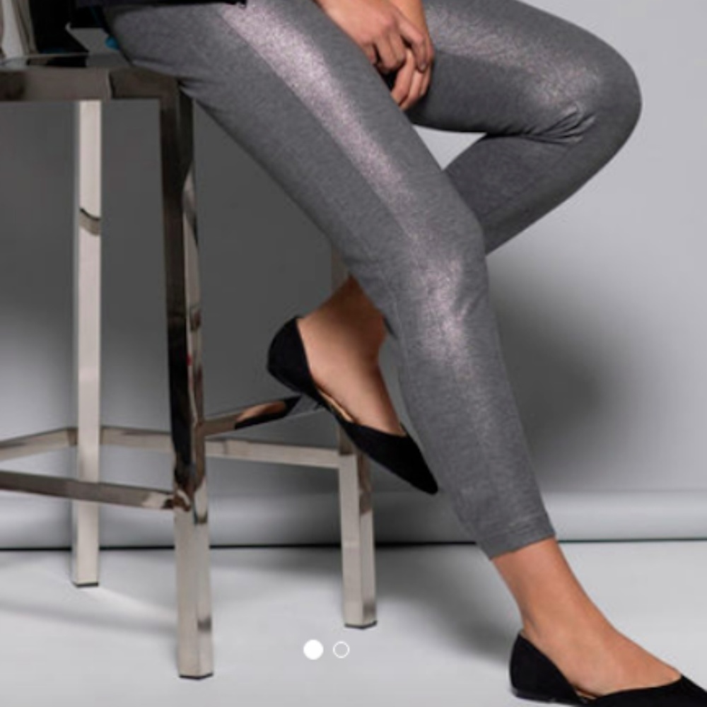 PEACH Slim Pant Legging Grey Shimmer 30" XXL New